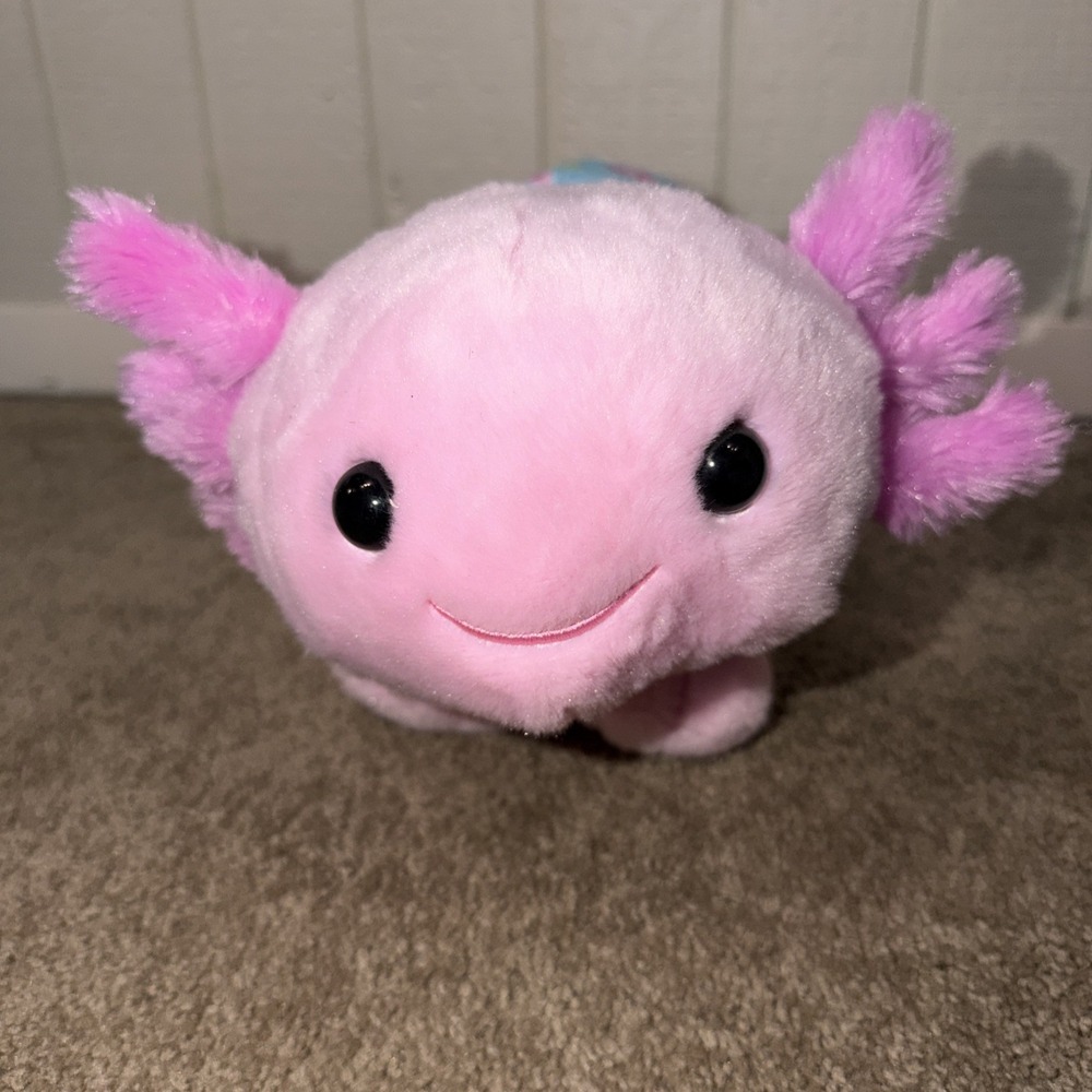 Build A Bear Online Exclusive Pink Axolotl with PJ Sleeper Plush